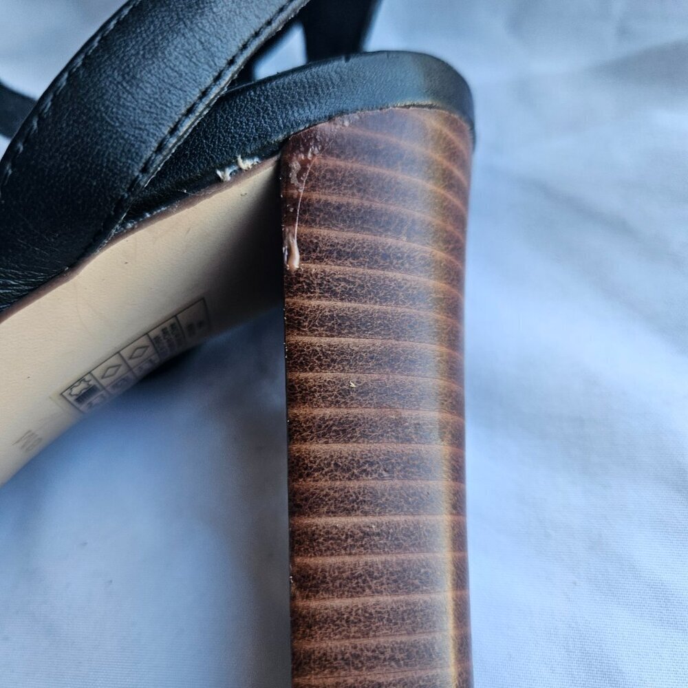 White House Black Market Celina 4.5”Heel Textured Open Toe Platform Sandal 8M - Picture 7 of 11